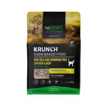 Nutripe Kruch Oven-Baked Chic & Beef w/Green Tripe 1.6kg Nutripe Kruch Oven-Baked Chic & Beef w/Green Tripe 1.6kg